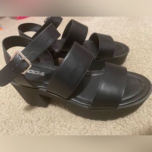 Soda Block Heel Sandals